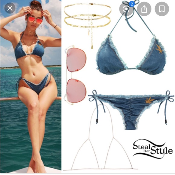 denim bikini bottoms